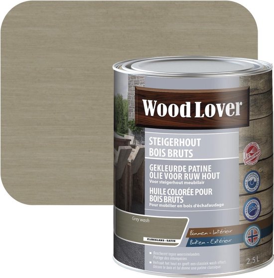 Échafaudage à huile en bois 2,5l gris délavé
