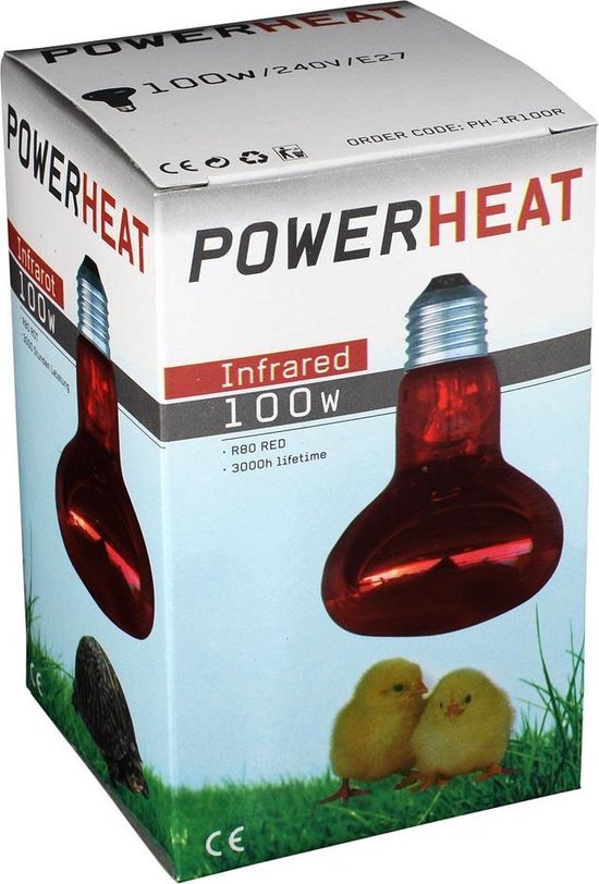 Onderwijs Bedenken cafetaria Infrarood lamp R80 Powerheat 100 Watt | bol.com