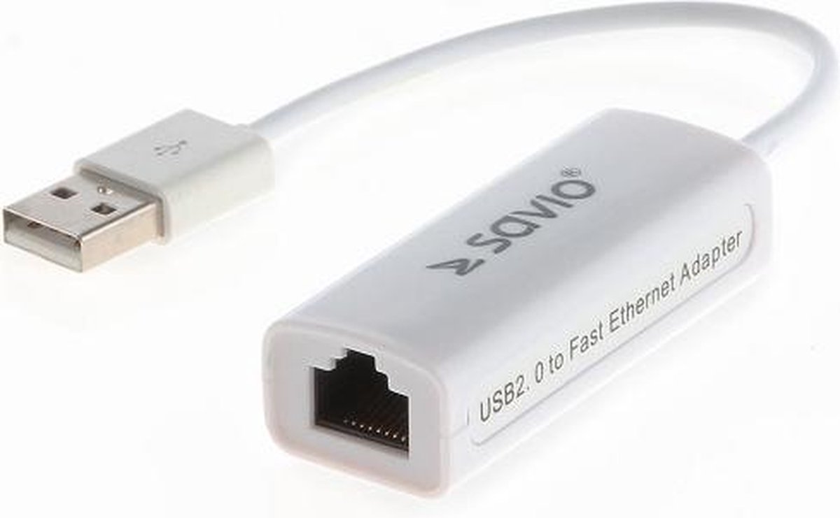 Savio CL-24 tussenstuk voor kabels USB RJ-45 Wit