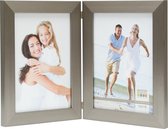 Deknudt Frames fotolijst S41VD1 H2V - zilver - tweeluik - 2x 15x20 cm