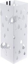MIRA - Parapluhouder - Paraplustandaard - Opbergen - Metaal - Modern - Wit - 15,5x15,5x49