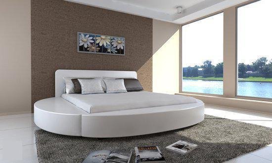 vidaXL Bed 2-persoons bed Cerchio wit met matras 180 x 200 | bol.com