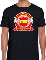 Zwart Spain drinking team t-shirt heren 2XL