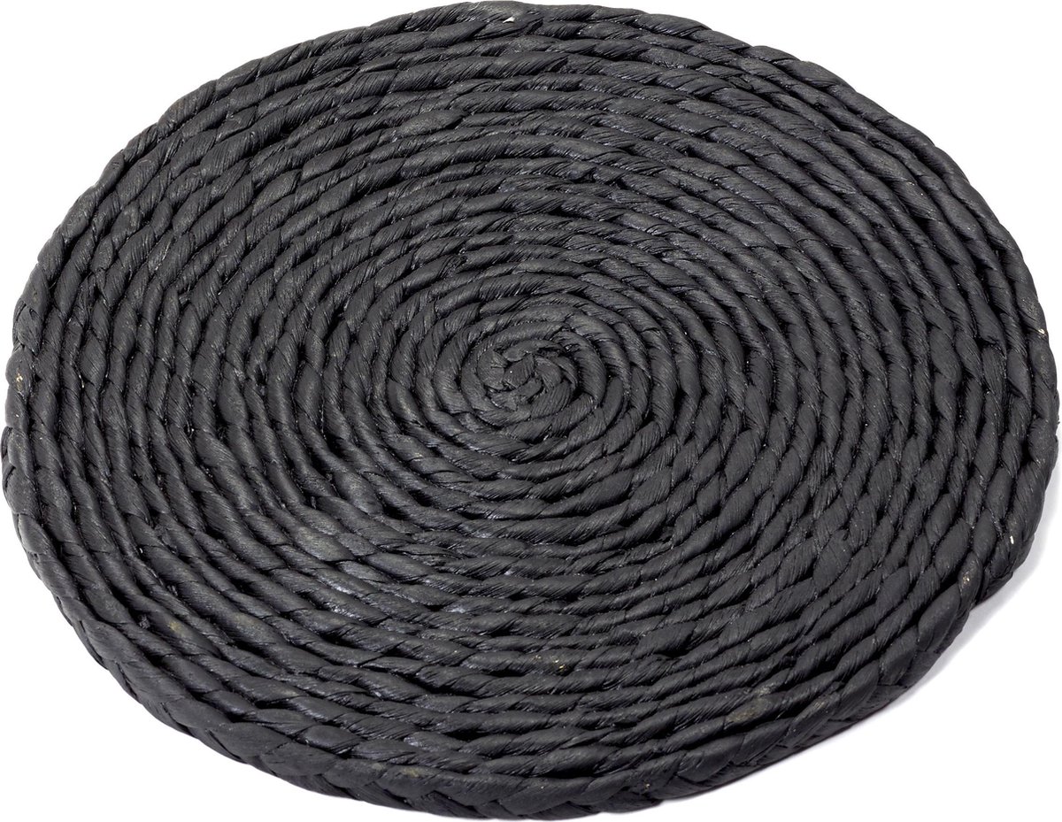 Serax Surface by Sergio Herman Onderlegger Hyacint - M - Ø26cm x H1,3cm - Zwart
