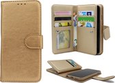 iPhone 12 & 12 Pro Hoesje Zwart - 2 in 1 Luxe Kunstlederen Portemonnee Book Case met Extra Vakken