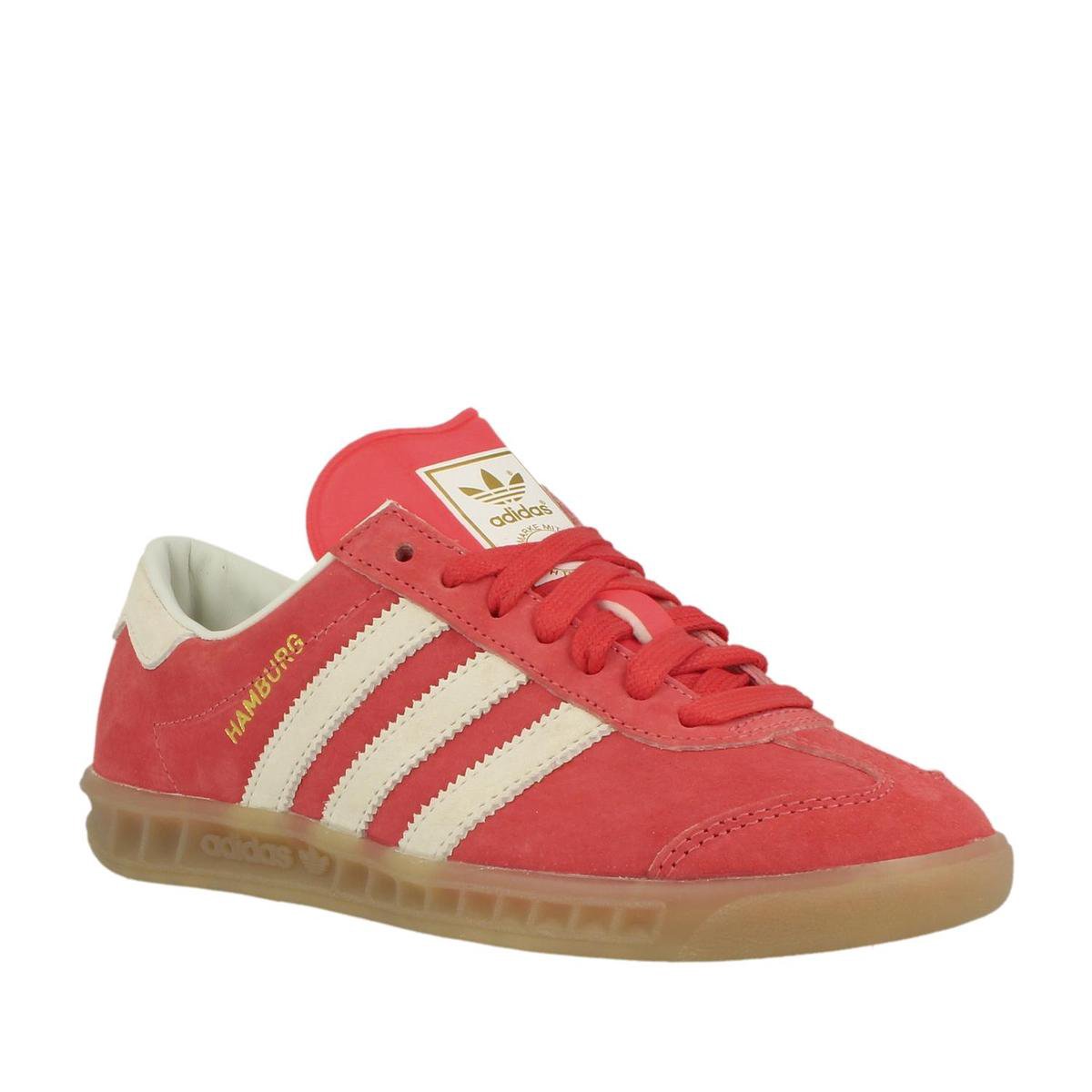 adidas HAMBURG S74834 - schoenen-sneakers - Unisex - rood - maat 43 |  bol.com