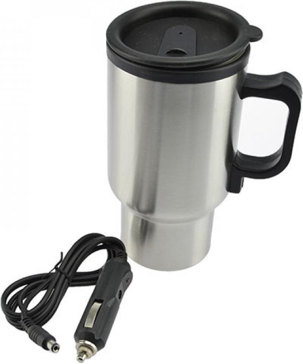 Makkelijk in de omgang Conceit Spotlijster Elektrische 12V RVS Thermosbeker - 12 Volt Reisbeker Coffee To Go Travel  Mug - Auto... | bol.com
