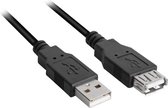 Sharkoon USB A 2.0 Verlengkabel 0.5 Meter