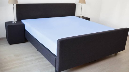 Snoozing - Drap housse - Lits jumeaux - 180x210 cm - Coton percale - Heaven