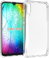 Pearlycase Transparant TPU Hoesje met versterkte randen Geschikt voor Samsung Galaxy A50s