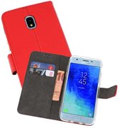 Booktype Telefoonhoesjes - Bookcase Hoesje - Wallet Case -  Geschikt voor Samsung Galaxy J3 2018 - Rood