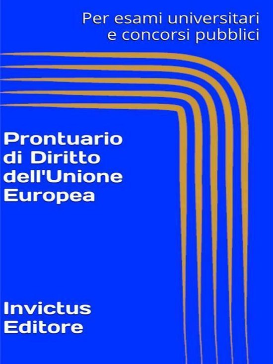 Prontuario di diritto dell'Unione Europea - cover