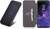 Hoesje geschikt voor Samsung Galaxy S9 Plus - Lederen Wallet Hoesje Zwart met Siliconen Houder - Portemonee Hoesje