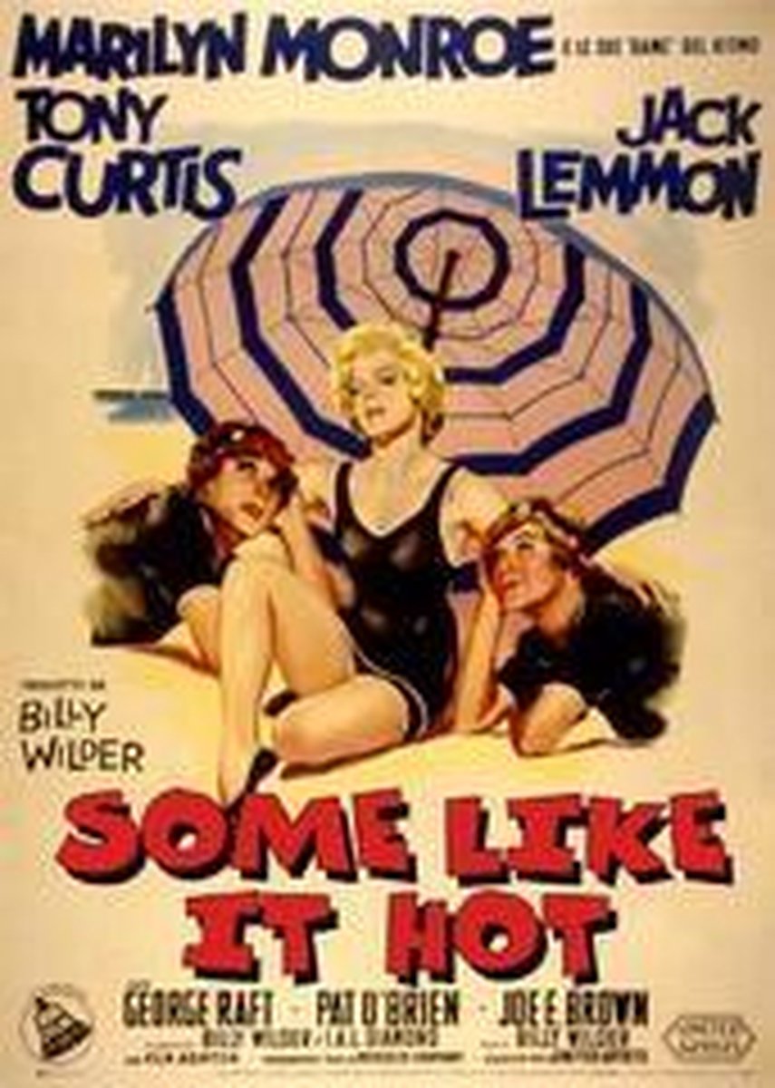 Posterpoint Marilyn Monroe poster-Some like it hot - film - retro - Hollywood - vintage - 68 x 98 cm Multi colour
