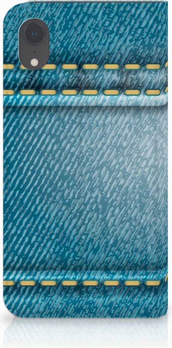 Book Case voor Apple iPhone Xr Hippe Standcase Jeans