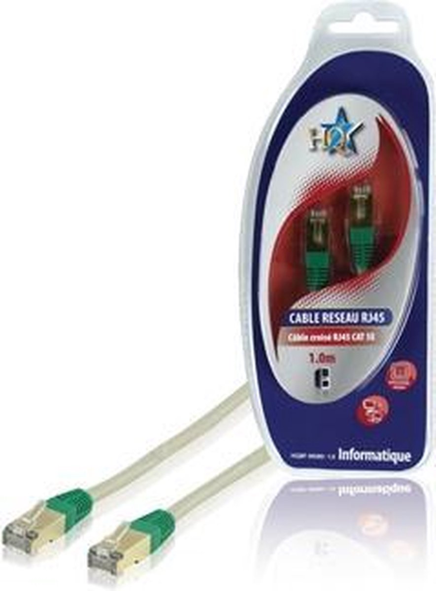 HQ HQBF-M080-1.0 - Netwerkkabel - RJ45 - 1 m - Wit