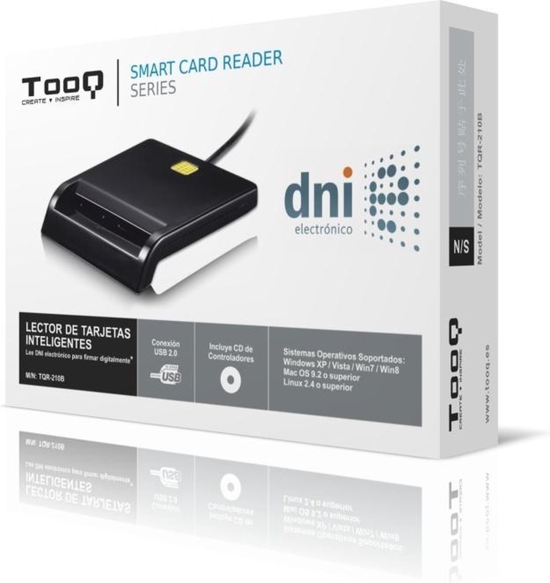 Tooq TQR-220B - Lettore esterno di Carta d'Identità Electrónica (CIE