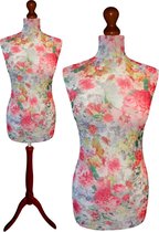 Pink flower paspop met donker bruine sparkling driepoot 44/46