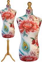 Pioen flower paspop met licht bruine sparkling driepoot 36/38