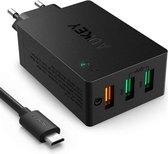 Aukey Quick Charge 3.0 oplader PA-T14 - 3 USB poorten - zwart