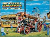 The Burrell Showman's Road Locomotive Metalen wandbord 30x40 cm.