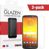 2-pack BMAX geschikt voor Motorola Moto E5 Glazen Screenprotector | Beschermglas | Tempered Glass