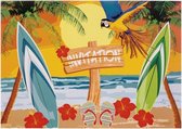 24 stuks: Set a 6 Uitnodigingskaarten Beach - Strand