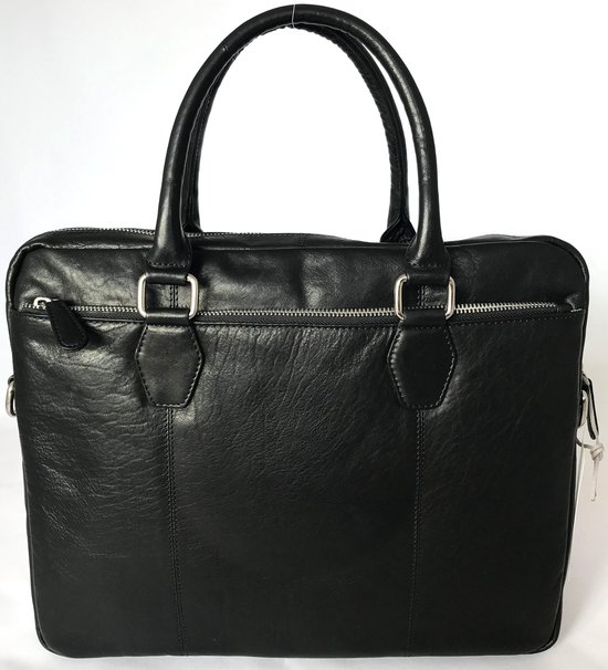 Lundholm - Laptoptas 13 inch dames leer schoudertas - Luxe uitgevoerd ...