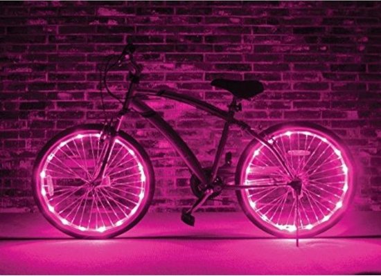 Johntoy Wielverlichting Wheels Of Light Roze 2 Stuks