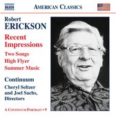 Continuum, Joel Sachs, Cheryl Seltzer - Erickson: Orchestral Chamber & Vocal Music (CD)