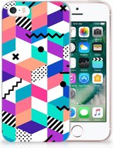 iPhone SE | 5S TPU Hoesje Design Blocks Colorful
