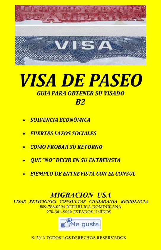 Visa de Paseo: Manual de Preparacion para la Entrevista - cover