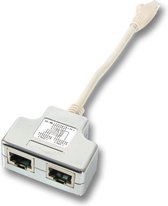 EFB Elektronik RJ45 Netwerk Y-adapter CAT 5e [2x RJ45-bus - 1x RJ45-stekker] 15.00 cm Zilver