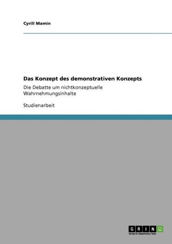 Das Konzept des demonstrativen Konzepts - cover