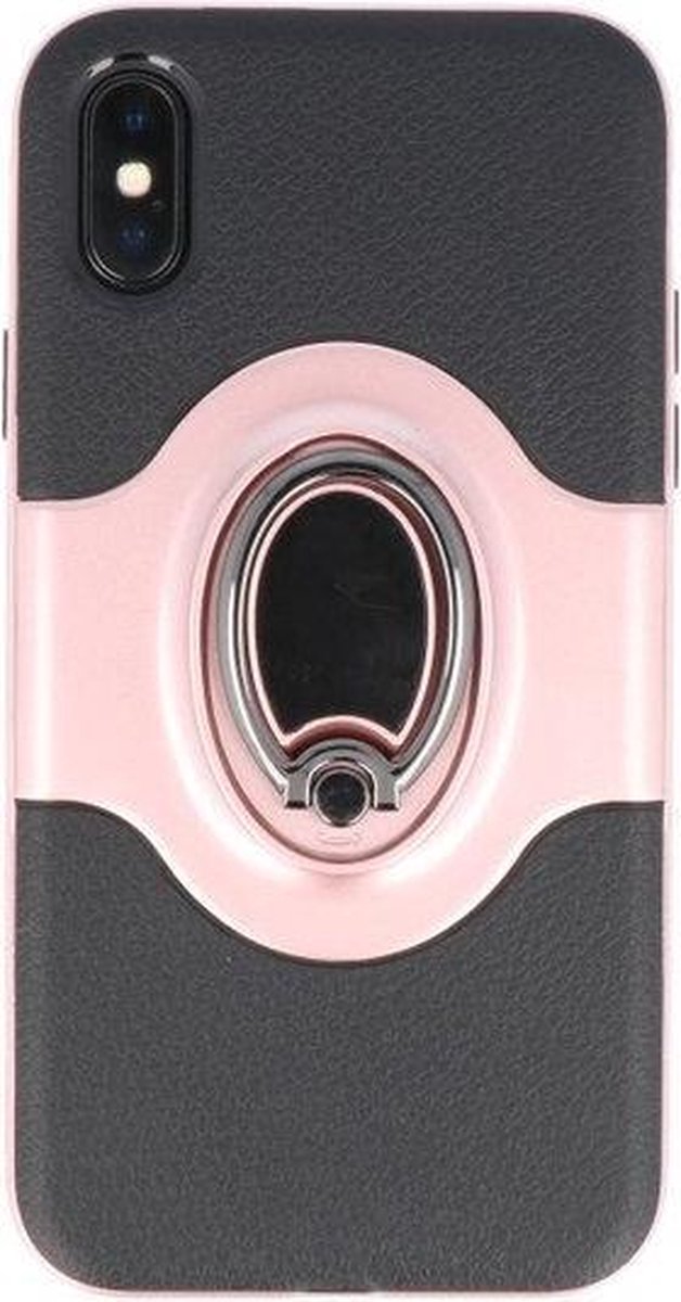 BestCases - Apple iPhone X Shield TPU hoesje met Ringhouder Zwart
