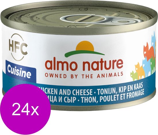 Almo Nature - Tonijn en Kaas - Kattenvoer - 24 x 70 g