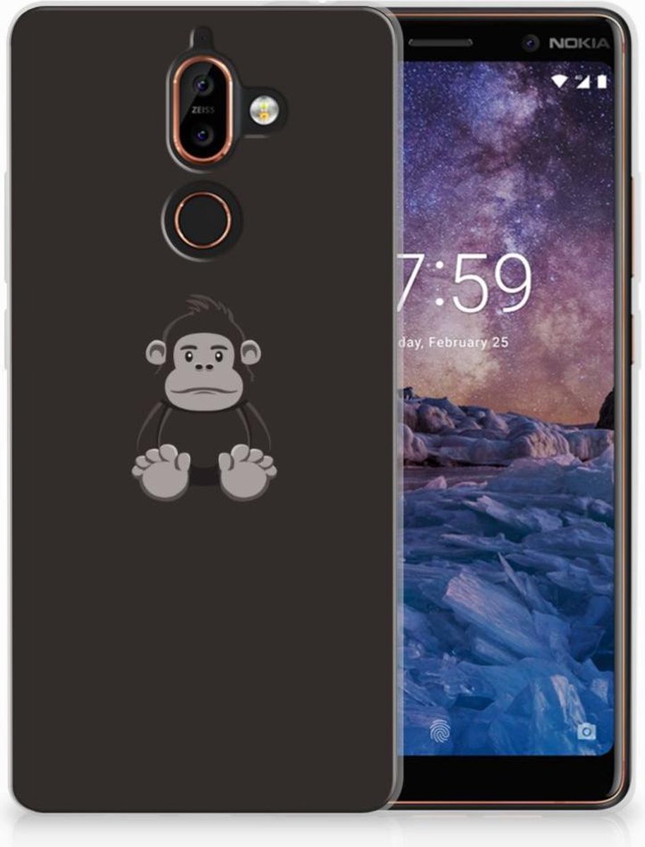 Back Cover voor Nokia 7 Plus Telefoonhoesje met Naam Gorilla