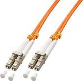 Lindy 1.0m OM2 LC Duplex Glasvezel kabel 1 m Oranje