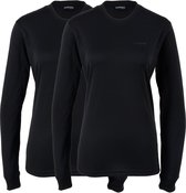 Campri Thermoshirt lange mouw (2-PACK) - Sportshirt - Dames - Maat M - Zwart