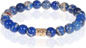 Memphis heren armband Blauw Tibetaanse kraal