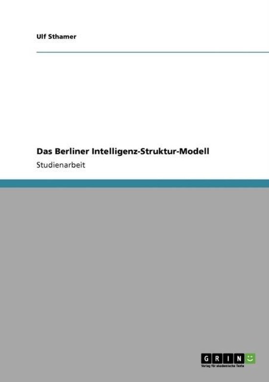 Das Berliner Intelligenz-Struktur-Modell - cover