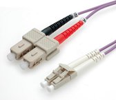 ROLINE 2m LC/SC Glasvezel kabel OM4 Violet