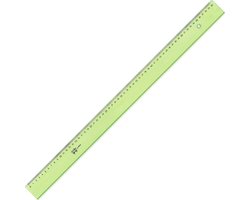 Arda Elastika 60cm Onbreekbare Liniaal - Buigzame liniaal van PVC met afgeschuinde rand
