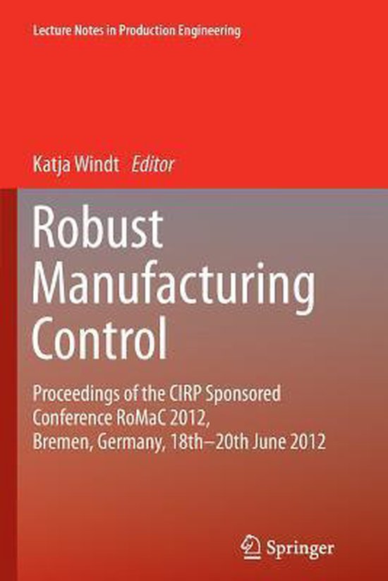 Robust Manufacturing Control - cover
