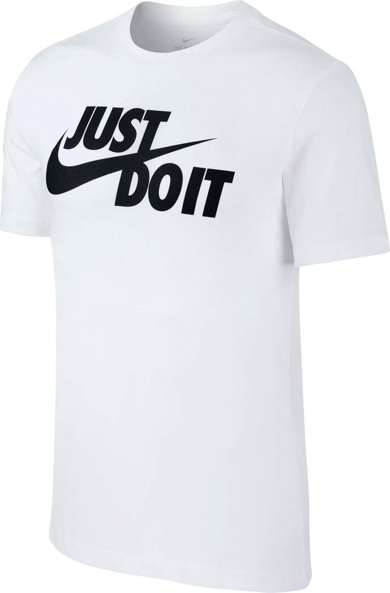 Nike Sportswear Just Do It Tee Sports Shirt - Taille XL - Homme - Blanc / Noir