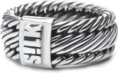 SILK Jewellery - Zilveren Ring - Weave - 732.17.5 - Maat 17.5