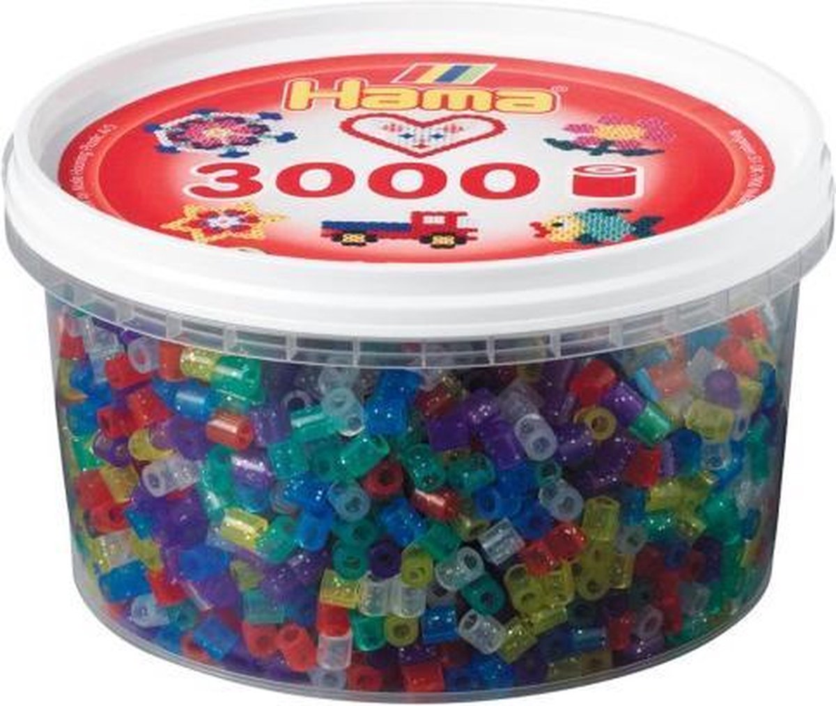 Hama Strijkkralen in Bak - Glittermix (054), 3000st.