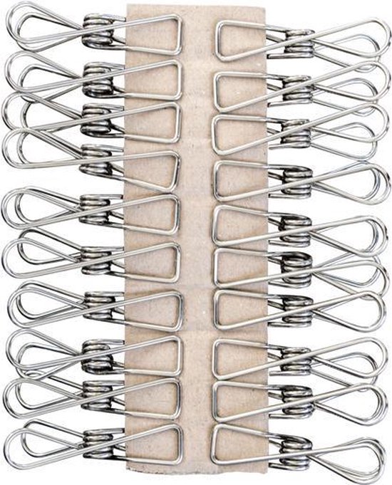 Set van 20 Metalen Knijpers | 20 Decoratieve Knijpers