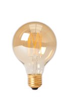 2 stuks  LED volglas LangFilament Globelamp 240V 4W 320lm E27 GLB80, Goud 2100K Dimbaar