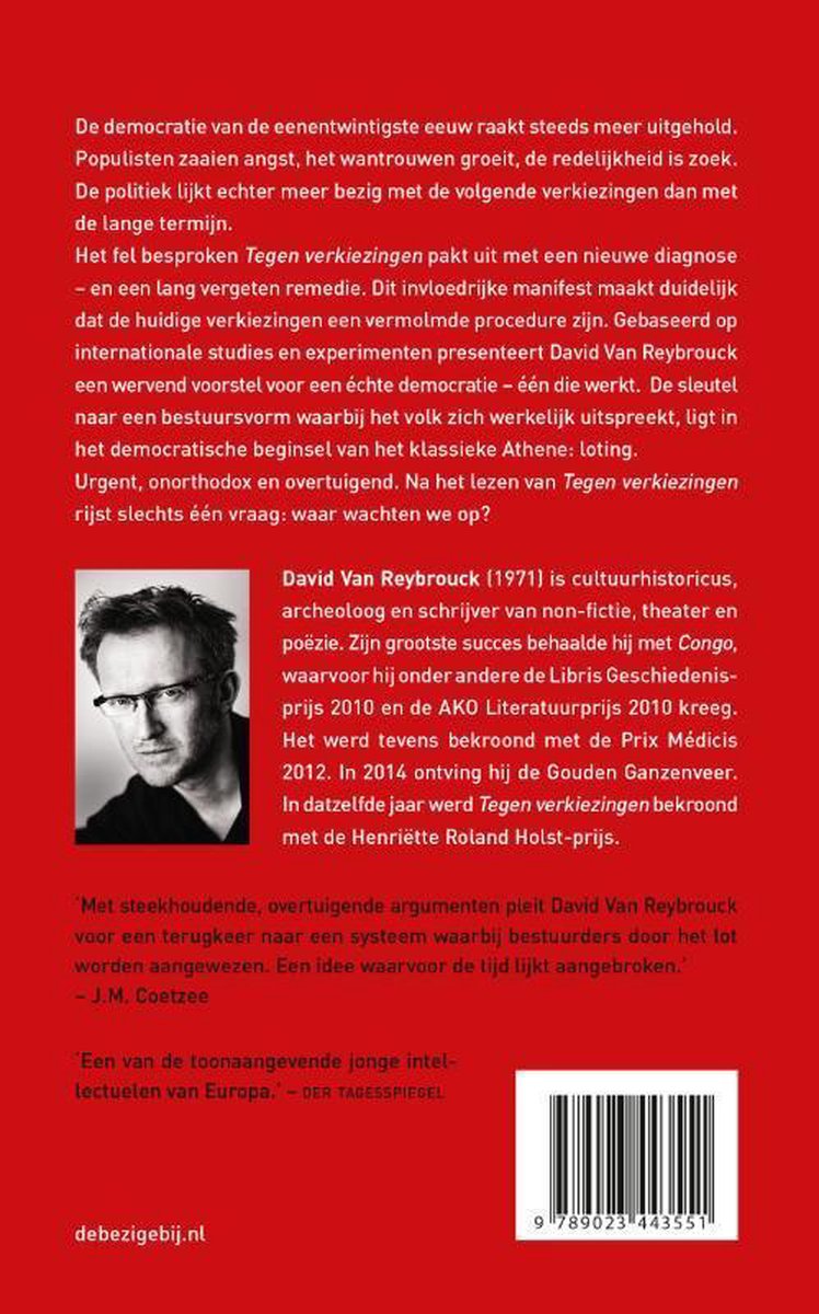 Tegen verkiezingen - back cover